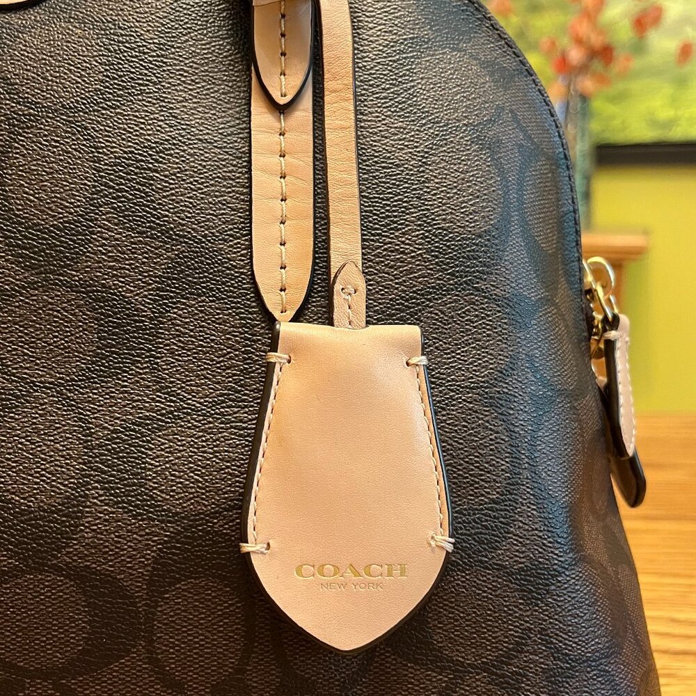 Coach Signature Monogram Handbag Satchel - Picture 2 of 11